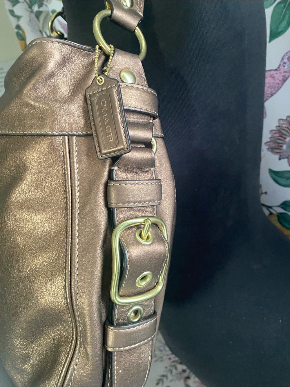 Vintage Coach 2008 Copper Leather Shoulder bag New with  tags - Picture 2 of 9